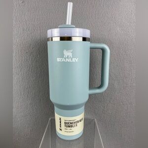 Retired Stanley Quencher H2.0 FlowState 40oz Tumbler Seafoam w Handle & Straw